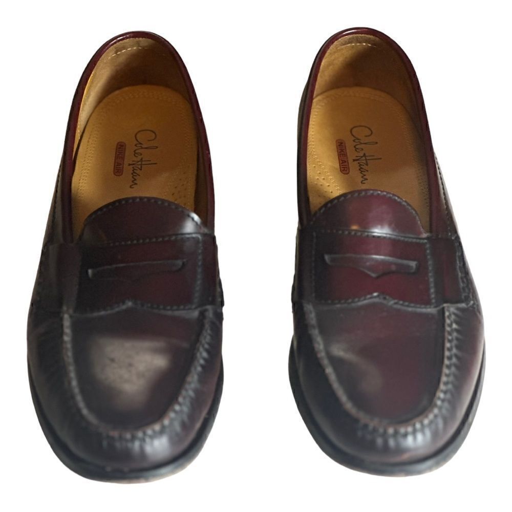 Cole Hann Burgundy Slip On Loafers Size 8